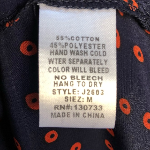 Umgee Polka Dot Print Silky Asymmetrical High Low Mini Skirt Navy Blue Red - Picture 9 of 12